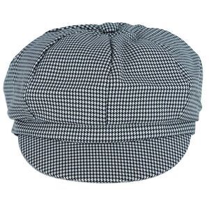 CTM Girl's Houndstooth Cabbie Hat
